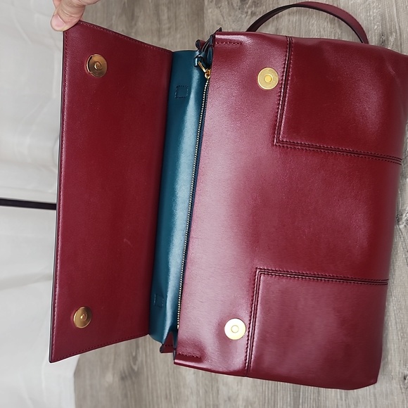 TORY BURCH BLOCK-T TOP-HANDLE SATCHEL - Picture 10 of 11